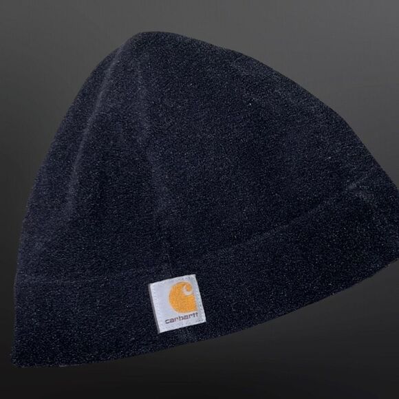 Unisex Carhartt Black Fleece Winter Skull Cap Beanie - Picture 1 of 3